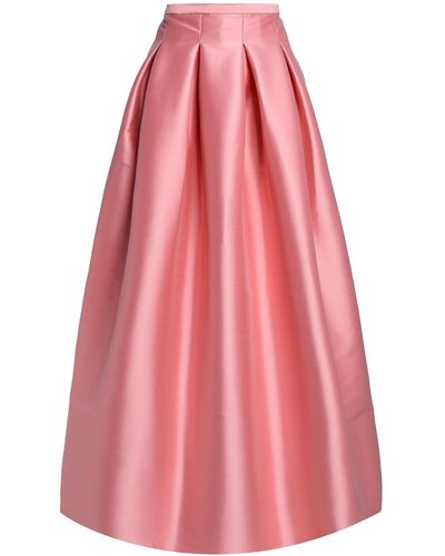 Sachin & Babi Kennedy Pleated Satin-twill Maxi Skirt - Pink