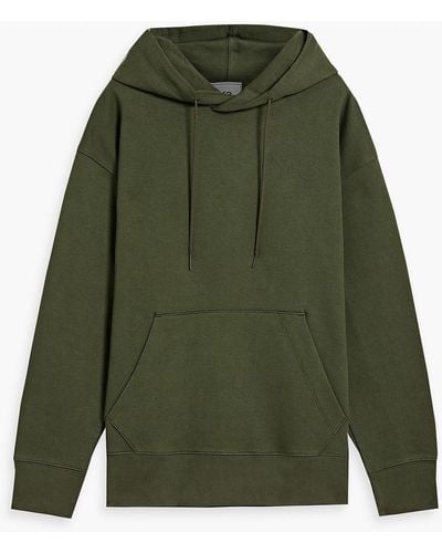 Y-3 French Cotton-terry Hoodie - Green