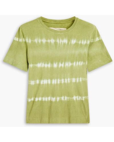 Raquel Allegra Tie-dyed Cotton-jersey T-shirt - Green