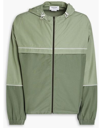 Thom Browne Cotton-blend Ripstop Hooded Jacket - Green