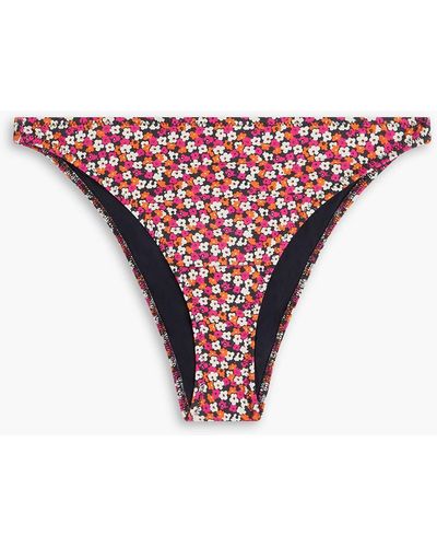 Solid & Striped The elsa halbhohes bikini-höschen mit floralem print - Pink