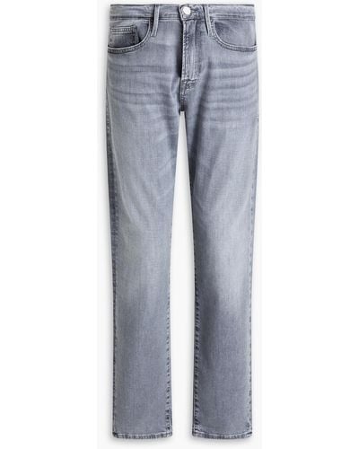 FRAME Skinny-fit Faded Denim Jeans - Blue