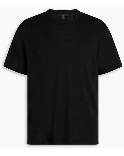 James Perse T-shirt aus einer leinenmischung - Schwarz