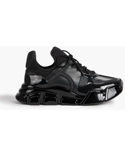 Ferragamo Cimbra Rubber And Neoprene exaggerated-sole Sneakers - Black