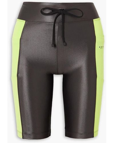 Koral Essentia zweifarbige shorts aus stretch-material mit print - Grau