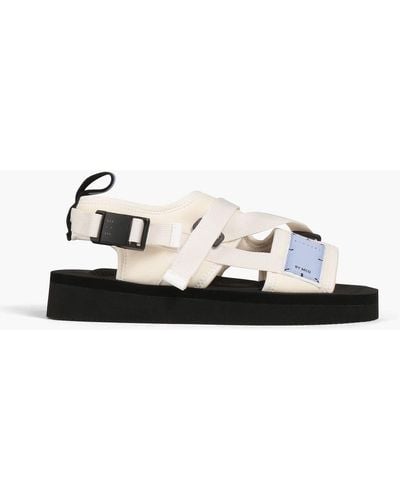 McQ Appliquéd Neoprene Sandals - Black