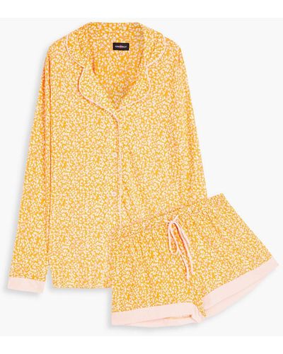 Cosabella Bella Floral-print Pima Cotton And Modal-blend Jersey Pajama Set - Multicolor