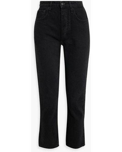Rag & Bone Nina Cropped High-rise Slim-leg Jeans - Black
