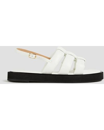 FRAME Le Weston Padded Faux Leather Sandals - White
