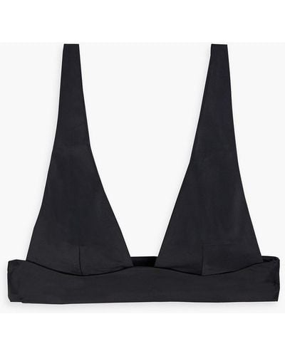 Onia Mallory Triangle Bikini Top - Black