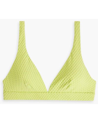 Seafolly Stretch-jacquard Triangle Bikini Top - Yellow