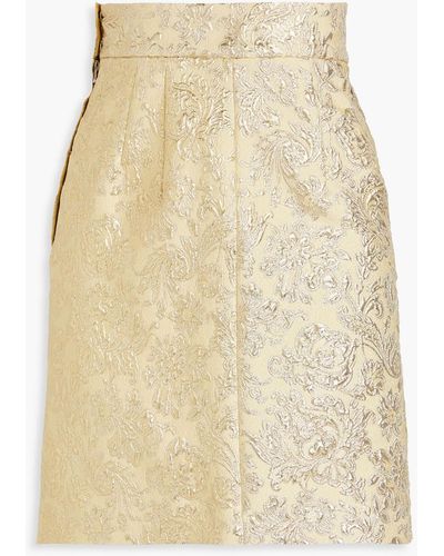Dolce & Gabbana Brocade Mini Skirt - Natural