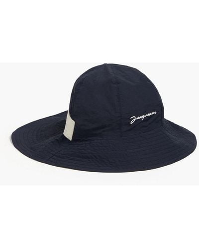 Jacquemus Le Bob Pescadou Embroidered Shell Bucket Hat - Blue