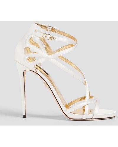 Dolce & Gabbana Satin Sandals - White