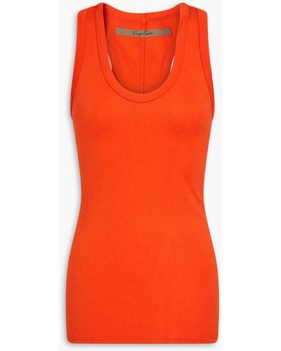 Enza Costa Tanktop aus pima-baumwoll-jersey - Orange