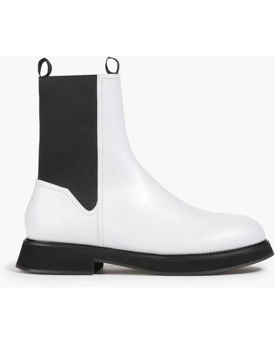 Nina Ricci Leather Chelsea Boots - White