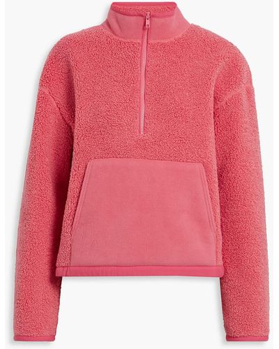 ATM Sweatshirt aus fleece mit halblangem reißverschluss - Rot