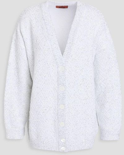 Missoni Sequined Crochet-knit Cardigan - White