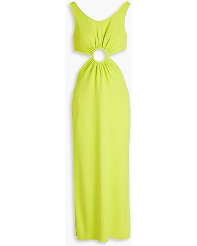 Solid & Striped The Bailey Cutout Knitted Midi Dress - Green