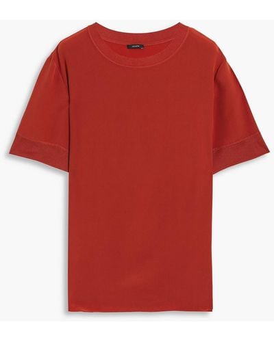 JOSEPH Brana t-shirt aus crêpe de chine aus seide - Rot