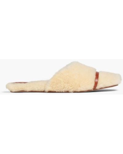 Malone Souliers Rene Shearling Slippers - White