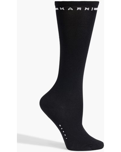 Marni Socken aus jacquard - Schwarz