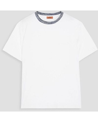 Missoni T-shirt aus baumwoll-jersey - Weiß