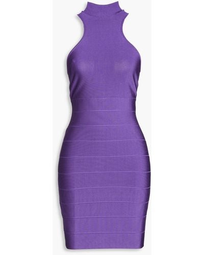 Hervé Léger Bandage Mini Dress - Purple