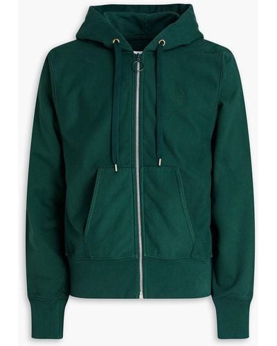 Maison Margiela French Cotton-terry Hooded Jacket - Green