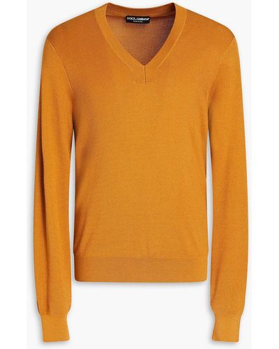 Dolce & Gabbana Silk Sweater - Orange