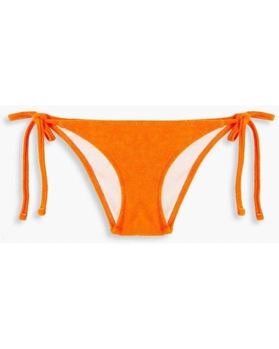 Solid & Striped The Iris Low-rise Terry Bikini Briefs - Orange