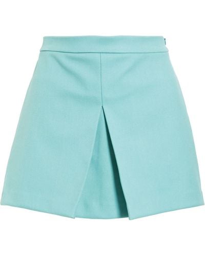 RED Valentino Pleated Twill Shorts - Blue