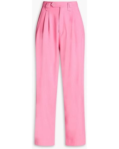 Rachel Gilbert Enrico Crepe Straight-leg Pants - Pink