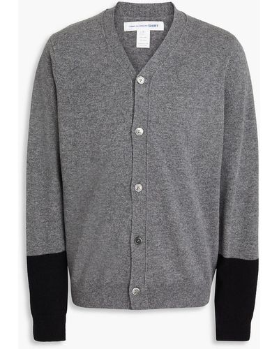 Comme des Garçons Two-tone Wool Cardigan - Grey