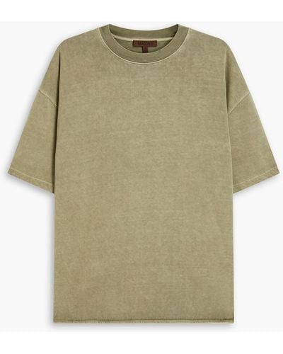Yeezy Faded French Cotton-terry T-shirt - Green