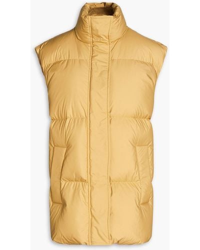 Stand Studio Zola Oversized Quilted Shell Down Vest - Yellow