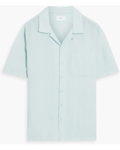 Onia Linen-blend Shirt - Blue