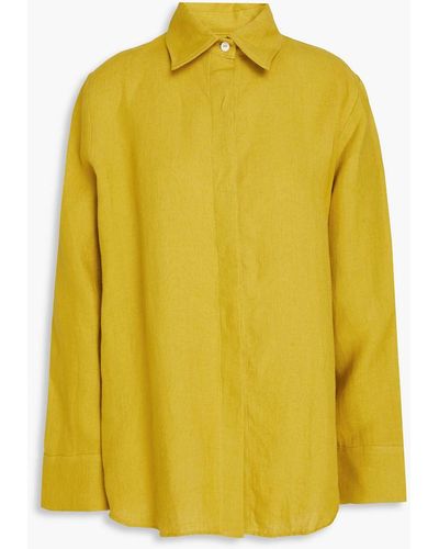 Casa Raki Laia Linen Shirt - Yellow
