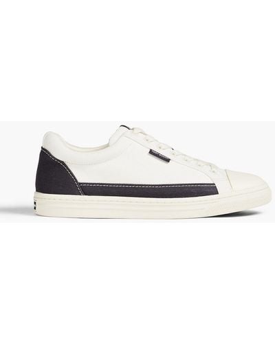 Tory Burch Classic Court Two-tone Canvas Trainers - White