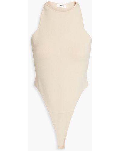 A.L.C. Pierce Cutout Ponte Bodysuit - White
