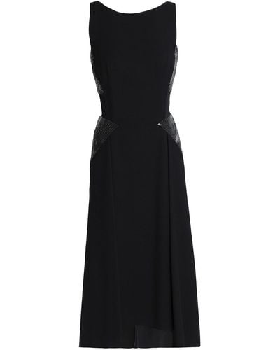 Amanda Wakeley Bead-embellished Stretch-ponte Dress - Black