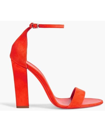 Victoria Beckham Suede Sandals - Red