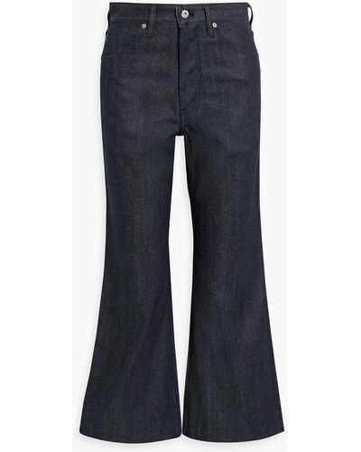 Jil Sander Cropped High-rise Kick-flare Jeans - Blue
