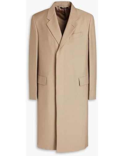 Dunhill Mohair And Wool-blend Coat - Natural