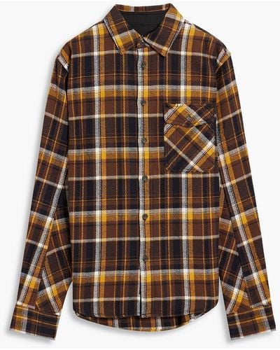 Rag & Bone Engineered Checked Cotton-flannel Overshirt - Brown