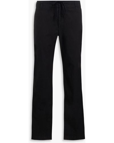 James Perse Slim-fit Cotton-blend Canvas Pants - Black