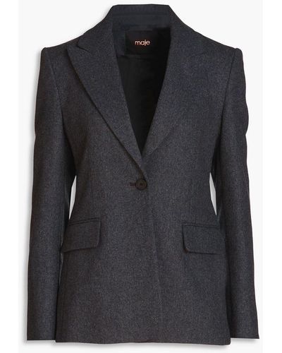 Maje Vilagori Wool-blend Blazer - Black