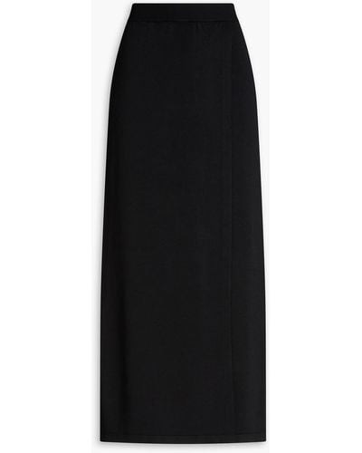 By Malene Birger Minea Wrap-effect Knitted Midi Skirt - Black