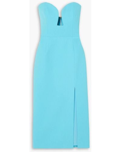 Rebecca Vallance Michelle Strapless Crepe Midi Dress - Blue