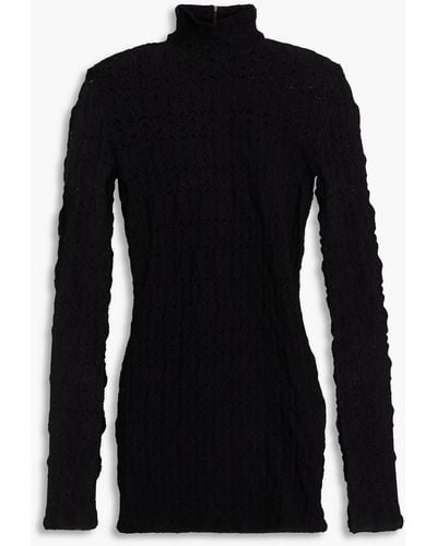 Missoni Crochet-knit Turtleneck Jumper - Black